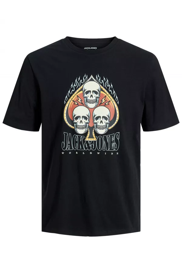T-shirt en coton avec impression devant HEAVENS Jack & Jones