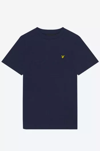 T-shirt uni en coton avec logo brodé Lyle & Scott
