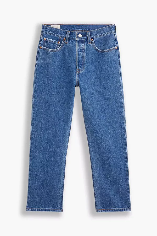 Jean droit taille haute modèle 5 poches en coton stretch Levis