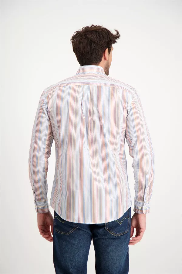 Chemise rayée en coton avec poche poitrine Fynch Hatton