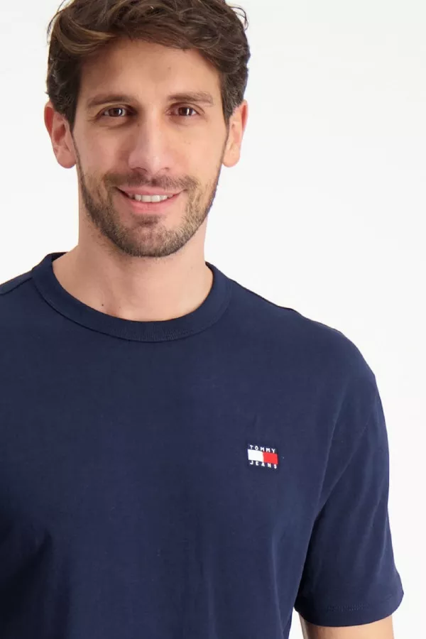 T-shirt en coton avec badge poitrine Tommy Hilfiger