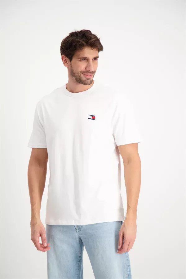 T-shirt en coton avec badge poitrine Tommy Hilfiger