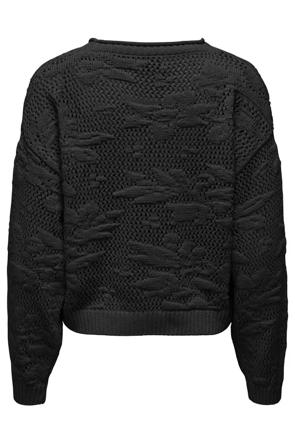 Pull manches longues en maille ajourée Only