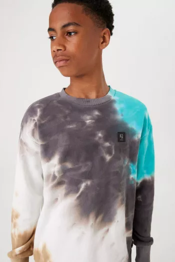 Sweat effet tie and dye manches longues Garcia