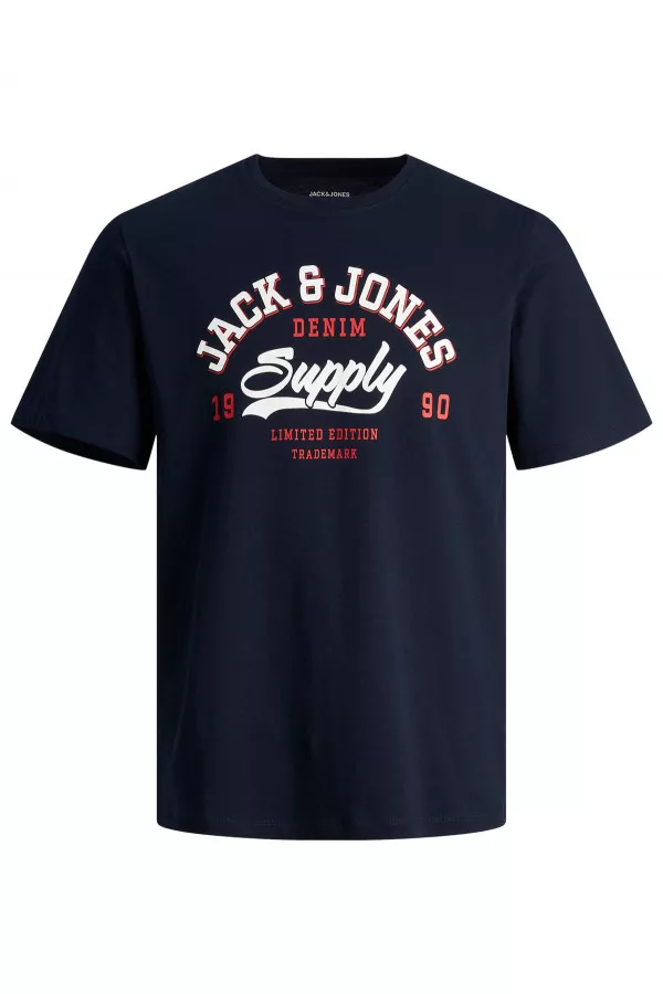 T-shirt en coton avec impression devant LOGO Jack & Jones