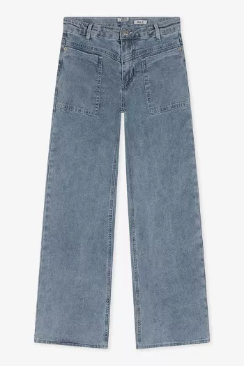 Jean taille haute uni Indian blue jeans