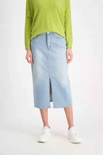 Jupe mi-longue en jean modèle 5 poches GILDA Amélie & Amélie