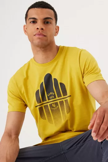 T-shirt uni manches courtes avec imprimé sur la poitrine Garcia