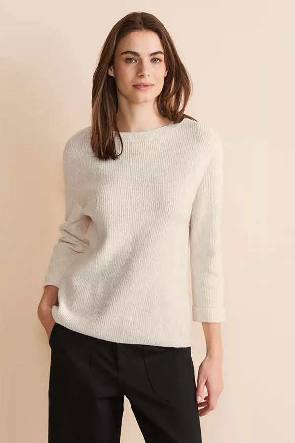 Pull en maille chinée manches 3/4 Street One