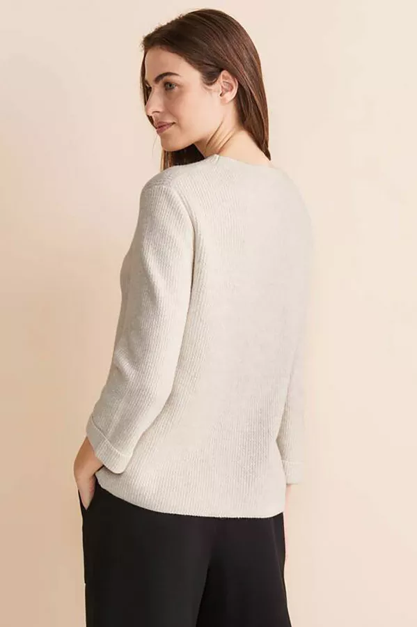 Pull en maille chinée manches 3/4 Street One