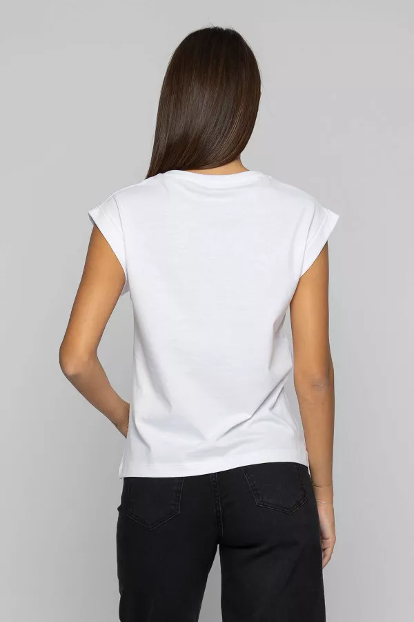 T-shirt en coton avec applique à la poitrine Kocca