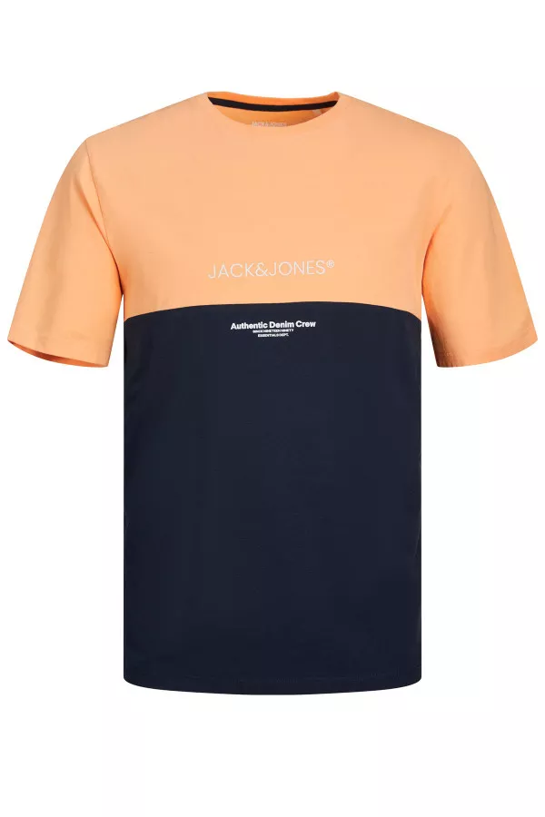 T-shirt bicolore en coton Jack & Jones