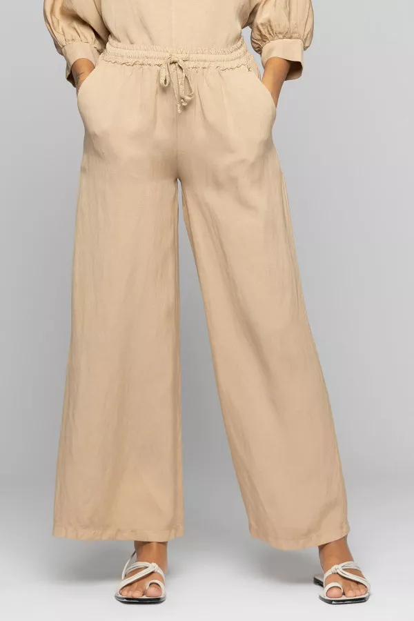 Pantalon ample uni avec poches Kocca