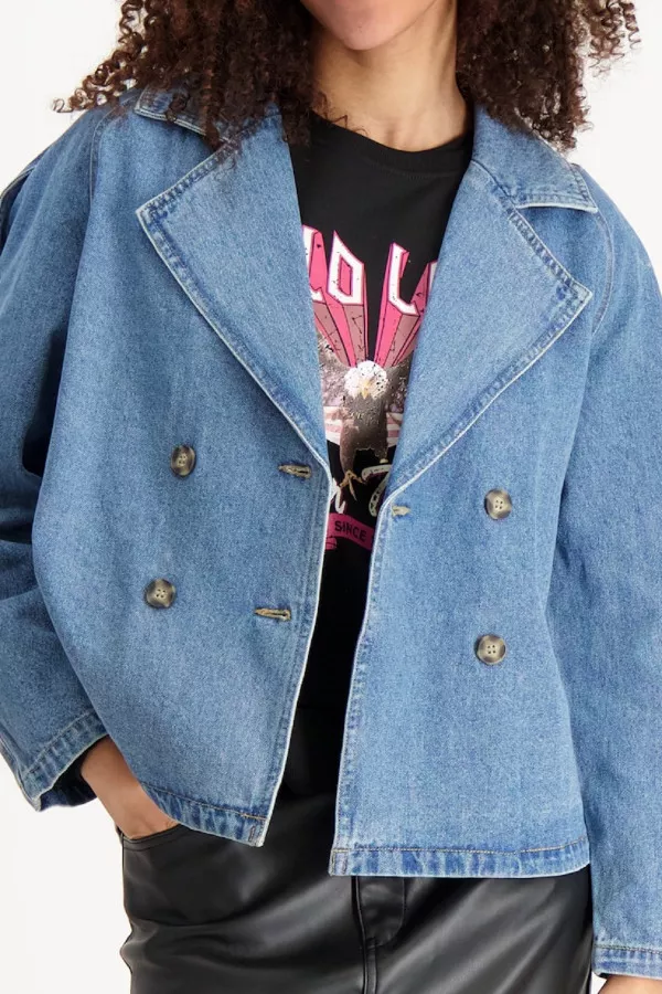 Veste en jean délavée avec double boutonnage CELESTA Vero Moda
