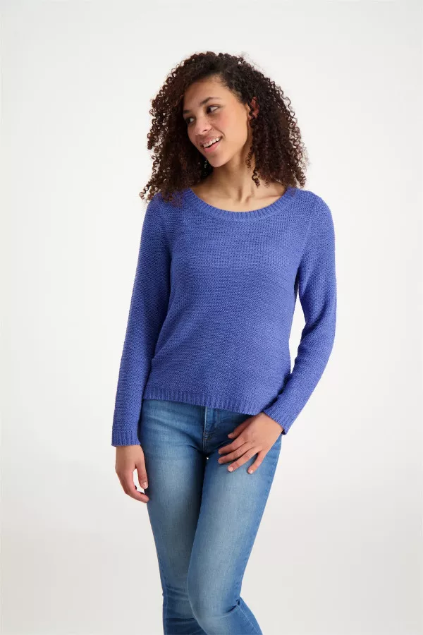 Pull uni en maille manches longues GEENA Only