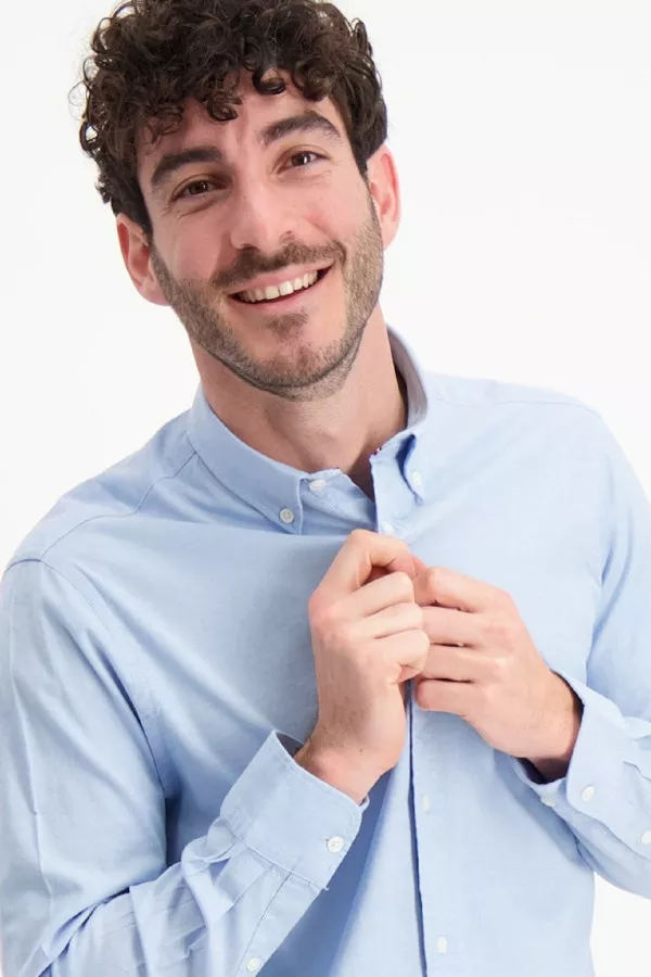 Chemise manches longues avec logo brodé Tommy Hilfiger