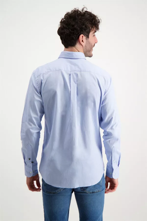 Chemise en coton imprimée minimaliste avec poche poitrine Fynch Hatton