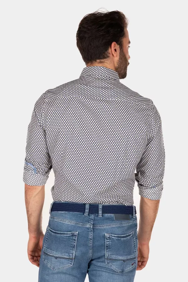 Chemise imprimée en coton avec poche poitrine NZA