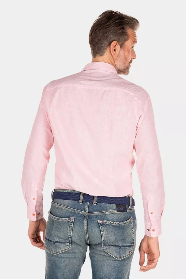 Chemise rayée en coton avec poche poitrine NZA