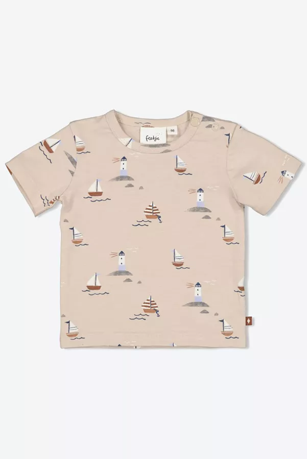 T-shirt manches courtes imprimé en coton stretch Feetje