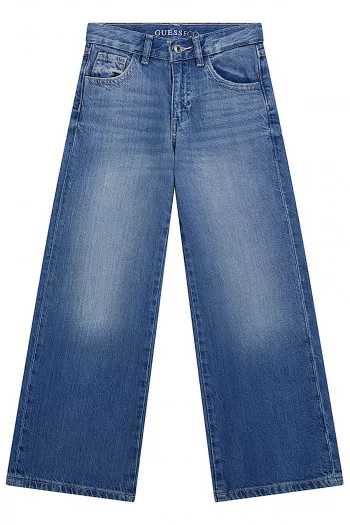 Pantalon en jean taille haute modèle 5 poches Guess
