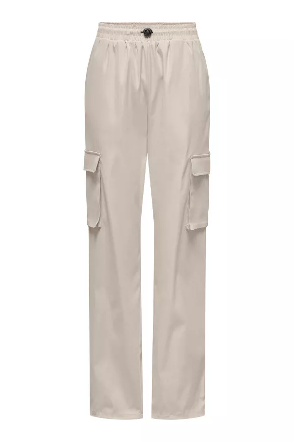 Pantalon cargo uni avec poches et cordons de serrage Only