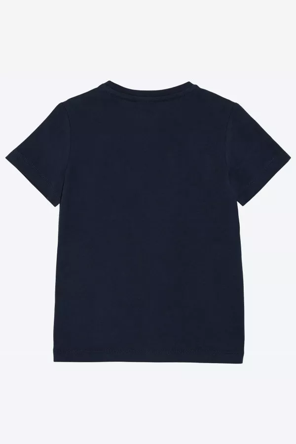 T-shirt uni en coton avec impression en relief S.Oliver