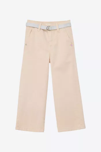 Pantalon droit uni avec taille ajustable et ceinture S.Oliver