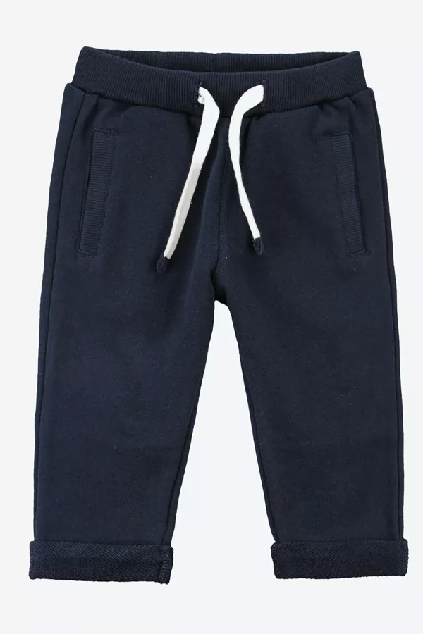 Pantalon uni taille élastique avec cordons de serrage Week-end à la Mer