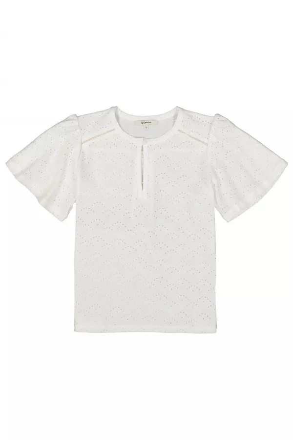 T-shirt manches courtes en broderie anglaise Garcia