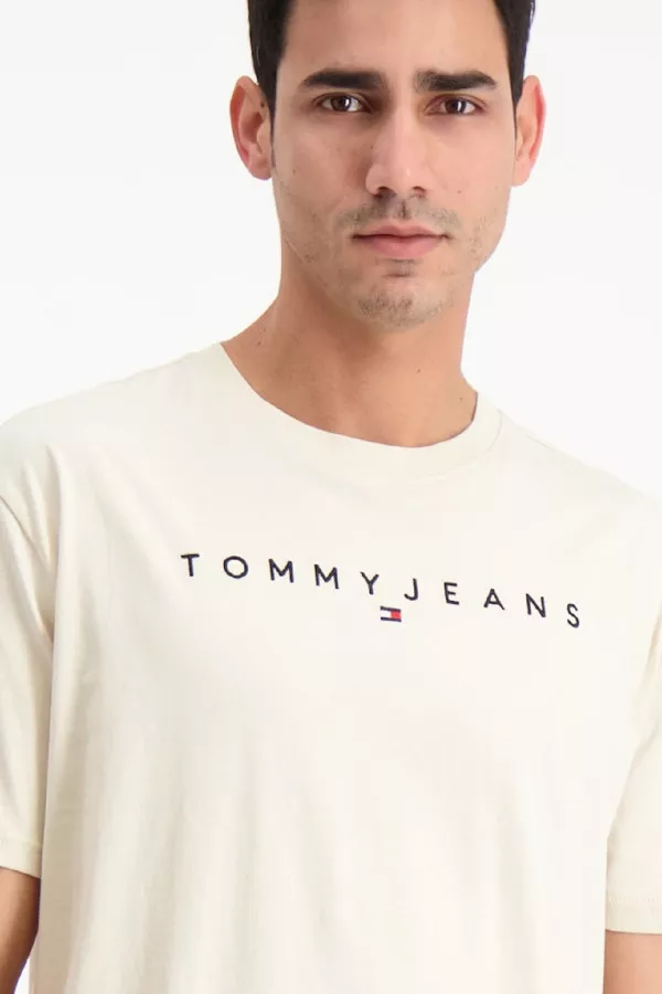 T-shirt uni avec broderie devant en coton Tommy Hilfiger