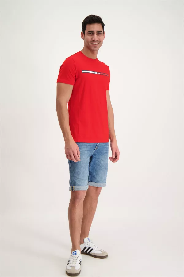 T-shirt en coton avec impression manches courtes Tommy Hilfiger