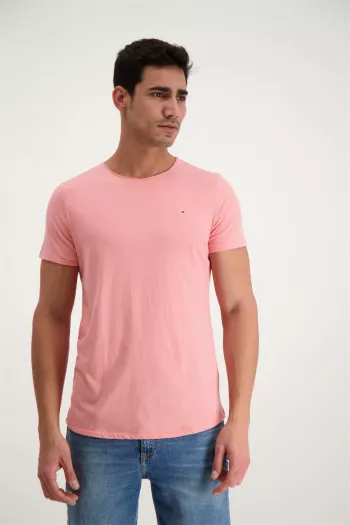 T-shirt chiné manches courtes avec logo brodé Tommy Hilfiger