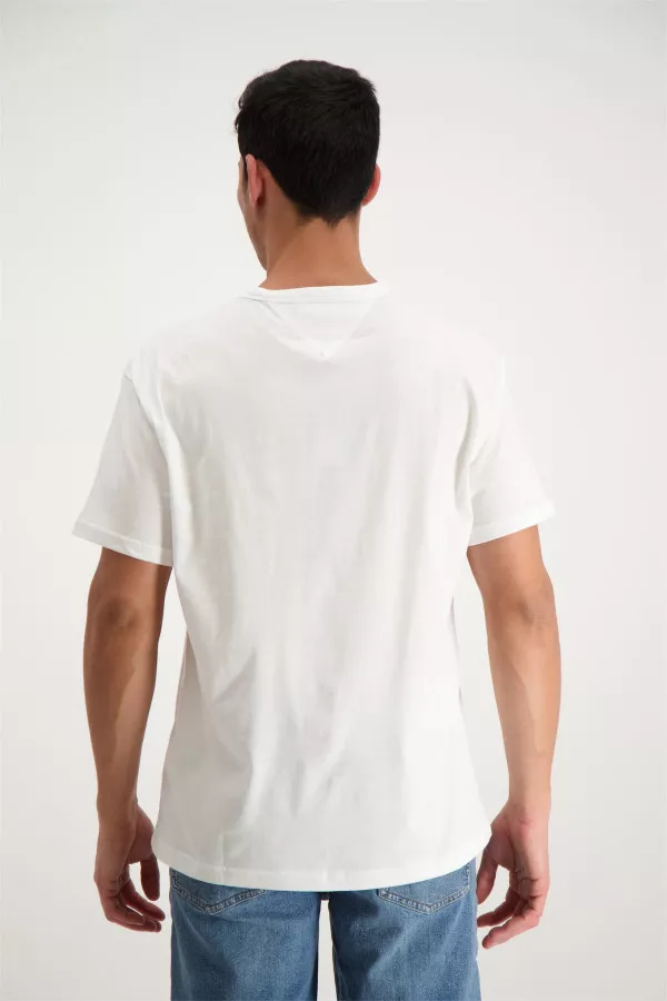 T-shirt uni en coton avec impression Tommy Hilfiger