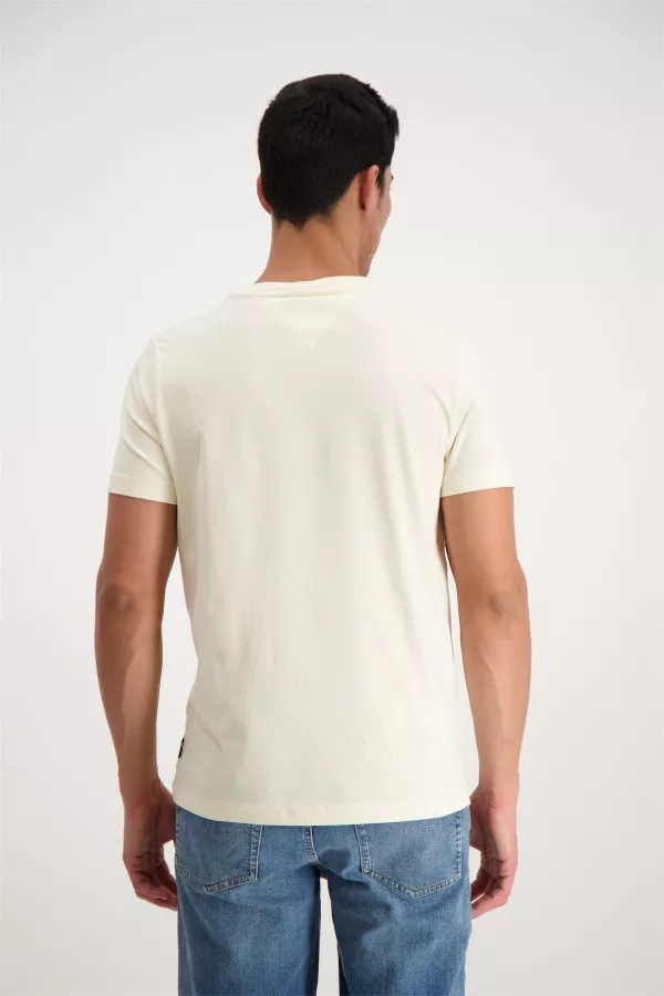 T-shirt uni avec impression devant en coton Tommy Hilfiger