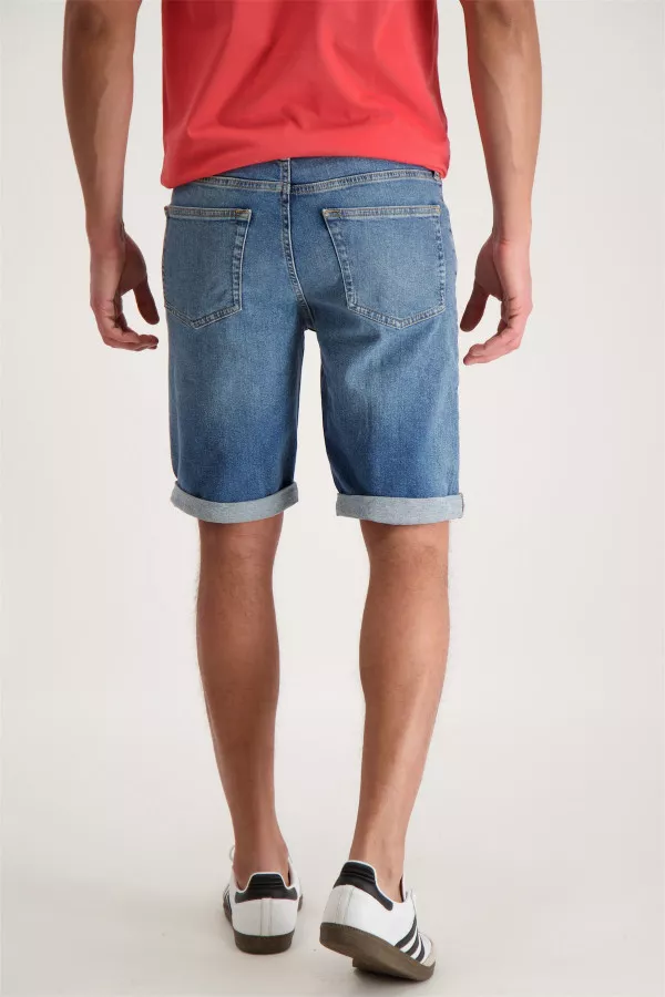 Bermuda en jean délavé modèle 5 poches Calvin Klein