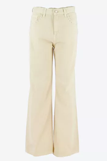 Pantalon taille haute en coton modèle 5 poches Guess