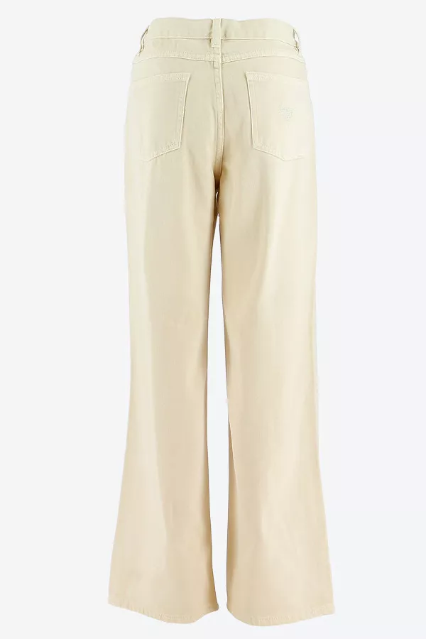 Pantalon taille haute en coton modèle 5 poches Guess