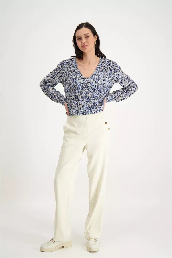 Pantalon uni habillé avec boutons GABRIELLA Vero Moda
