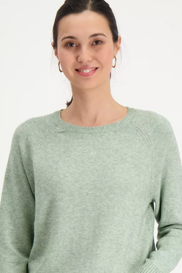 Pull en maille chinée manches longues LESLY Only