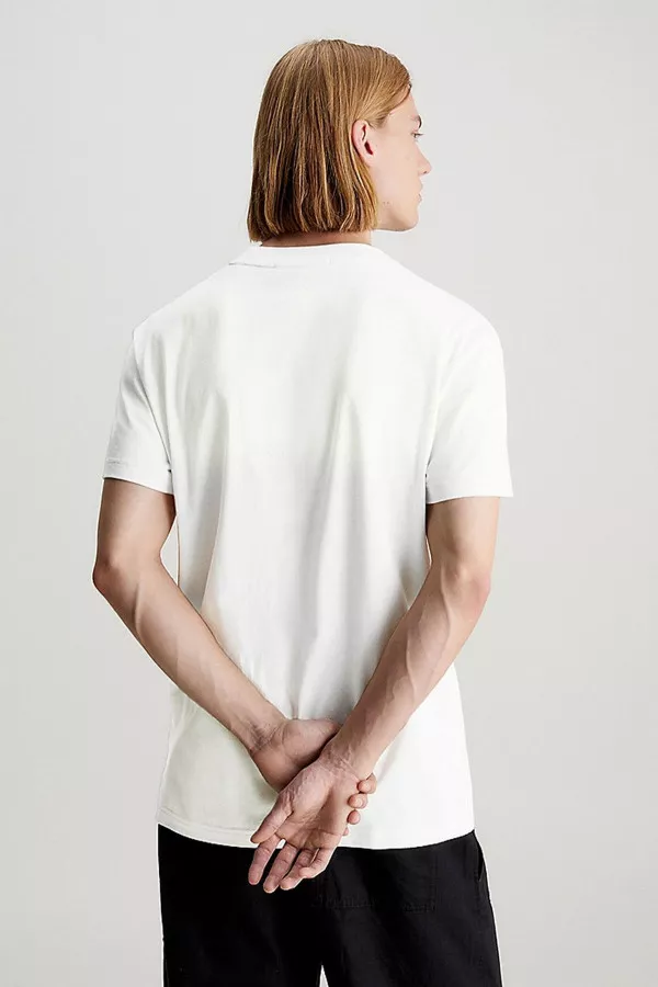 T-shirt uni avec impression devant en coton Calvin Klein