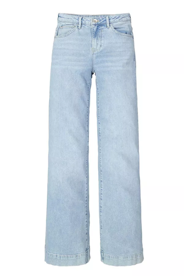 Pantalon droit en jean délavé modèle 5 poches Garcia