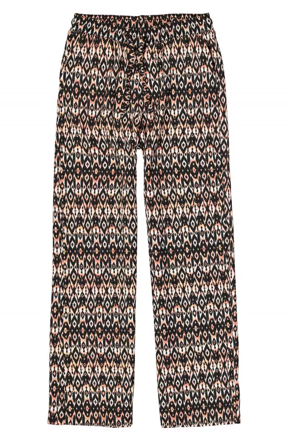Pantalon taille élastique avec cordons de serrage imprimé ethnique Garcia
