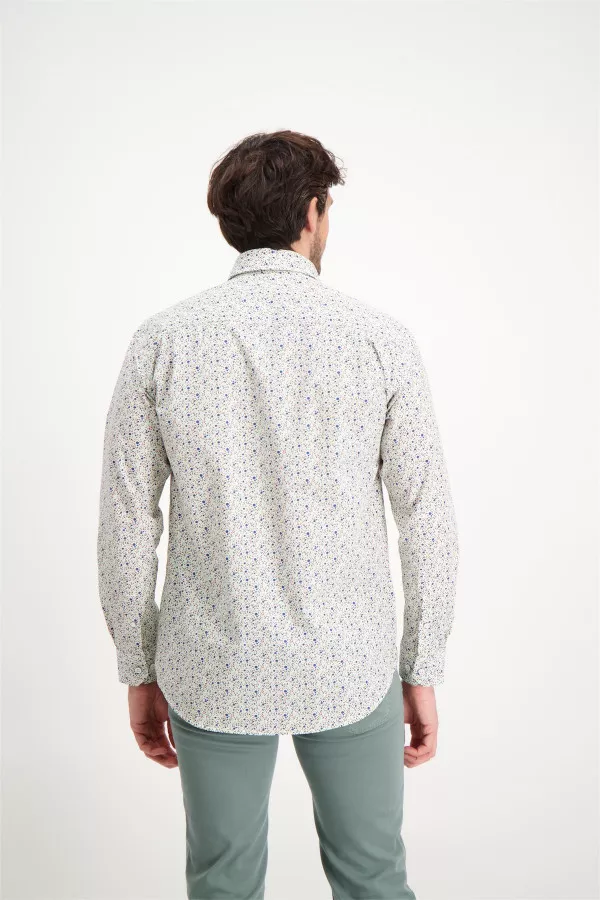 Chemise en coton imprimée avec poche poitrine Totem