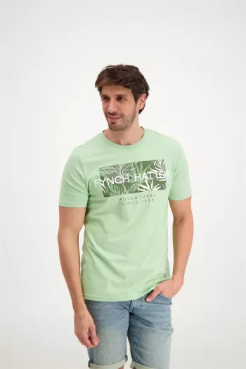 T-shirt en coton avec impression devant Fynch Hatton