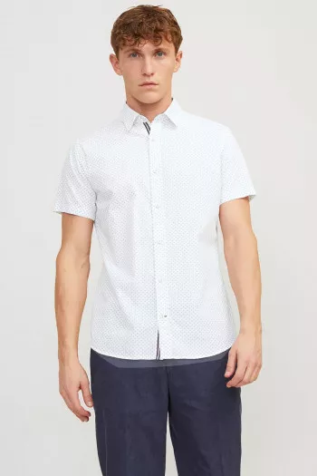Chemise manches courtes imprimée minimaliste Jack & Jones