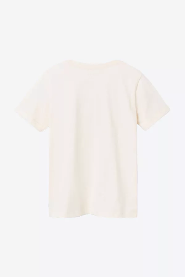 T-shirt uni en coton avec impression devant Name it