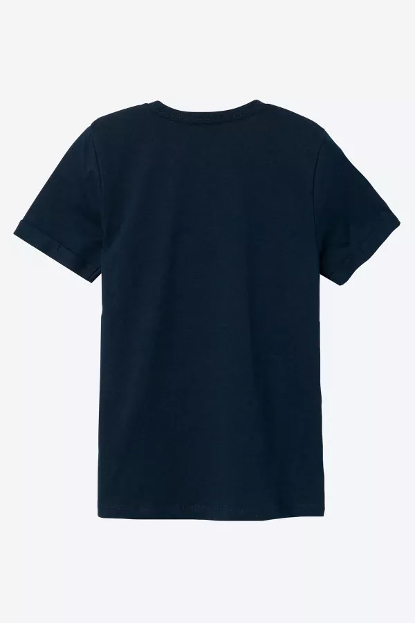 T-shirt uni en coton avec impression devant Name it