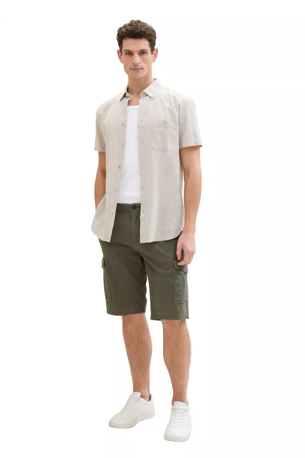 Bermuda en coton avec poches avec rabat Tom Tailor