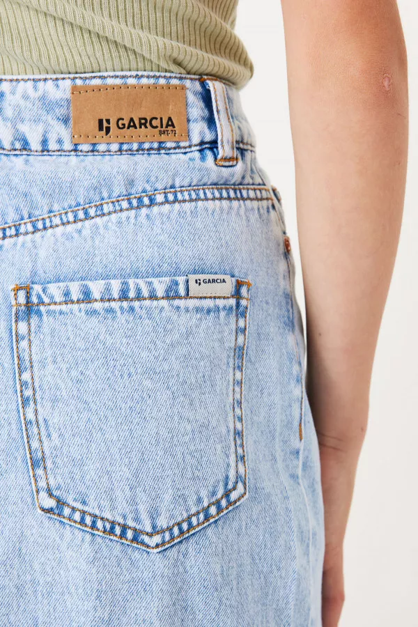 Jupe longue en jean avec taille ajustable Garcia